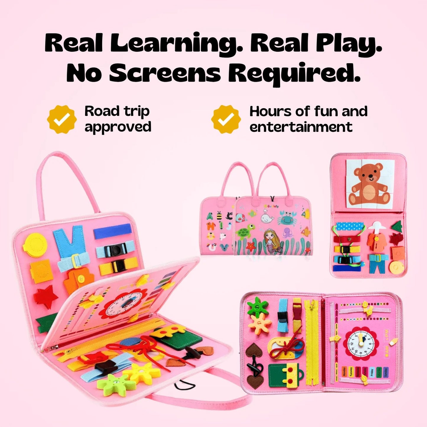 Felt Learning Board Baby Early Education Puzzle Busy Board - Zenvra Haven