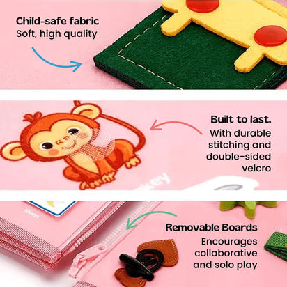 Felt Learning Board Baby Early Education Puzzle Busy Board - Zenvra Haven