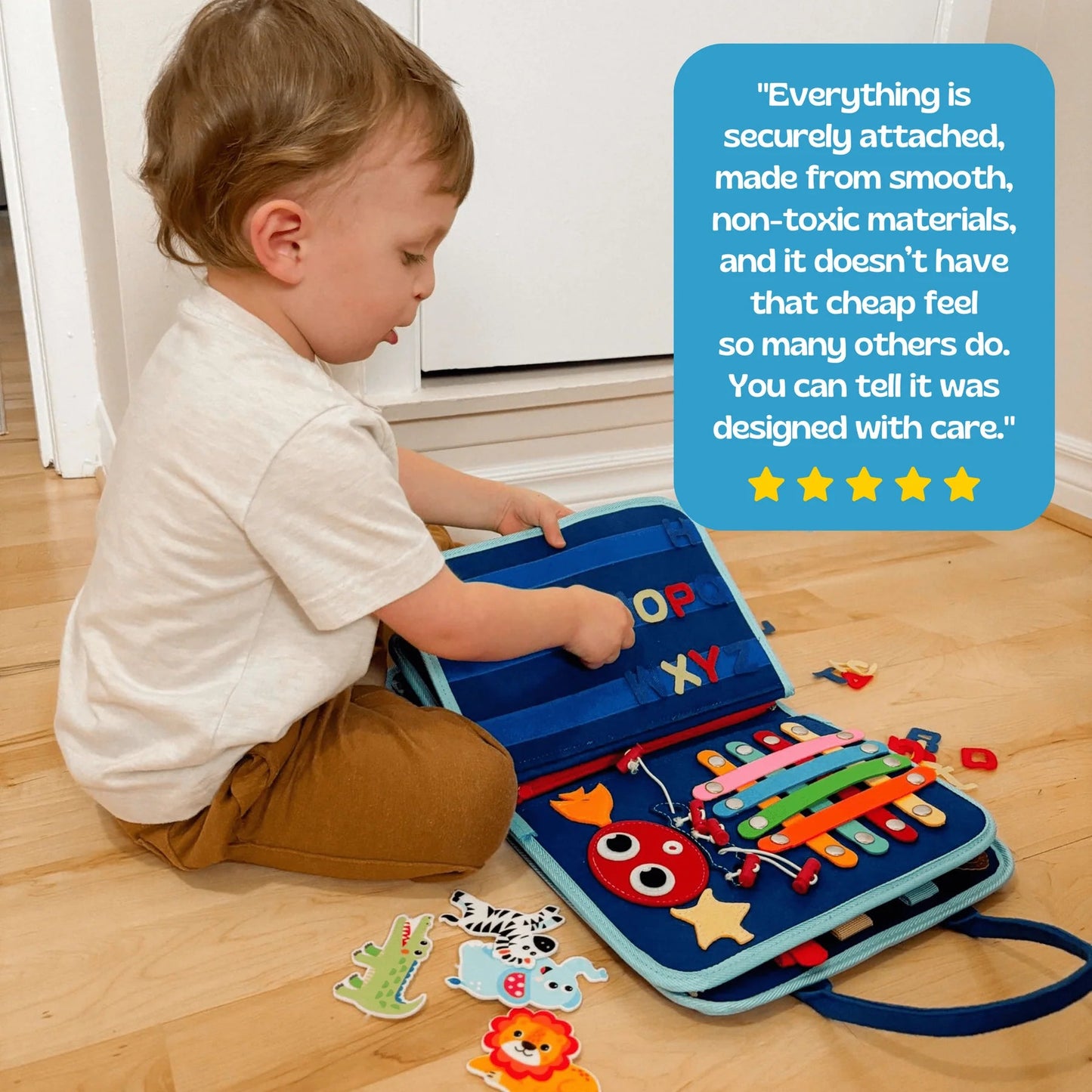 Felt Learning Board Baby Early Education Puzzle Busy Board - Zenvra Haven