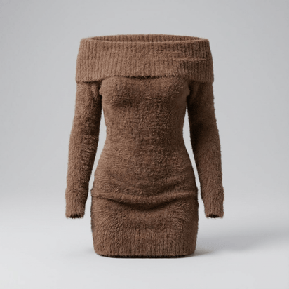 Sleek Curve Sweater Dress - Zenvra Haven