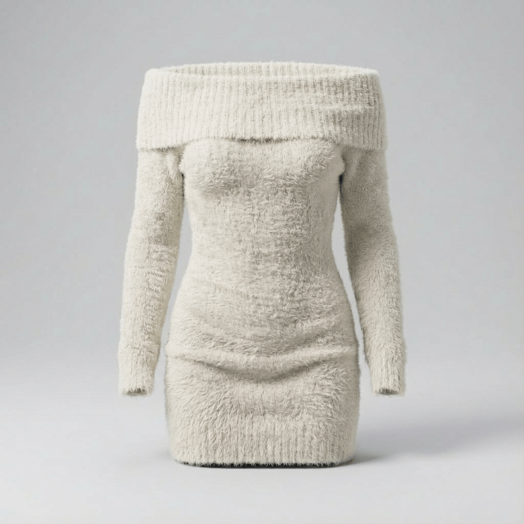 Sleek Curve Sweater Dress - Zenvra Haven