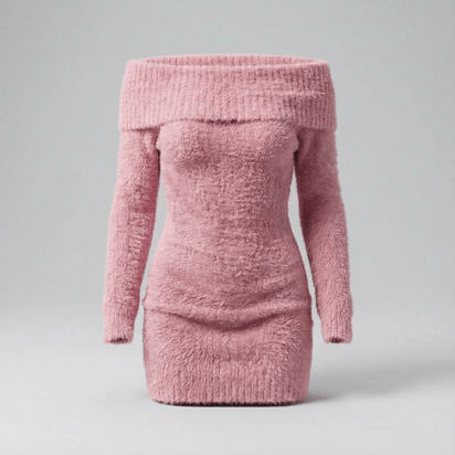 Sleek Curve Sweater Dress - Zenvra Haven