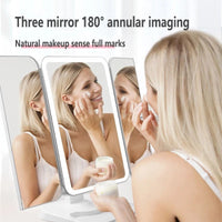 Vanity Trifold Makeup Mirror - Zenvra Haven