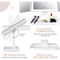 Vanity Trifold Makeup Mirror - Zenvra Haven